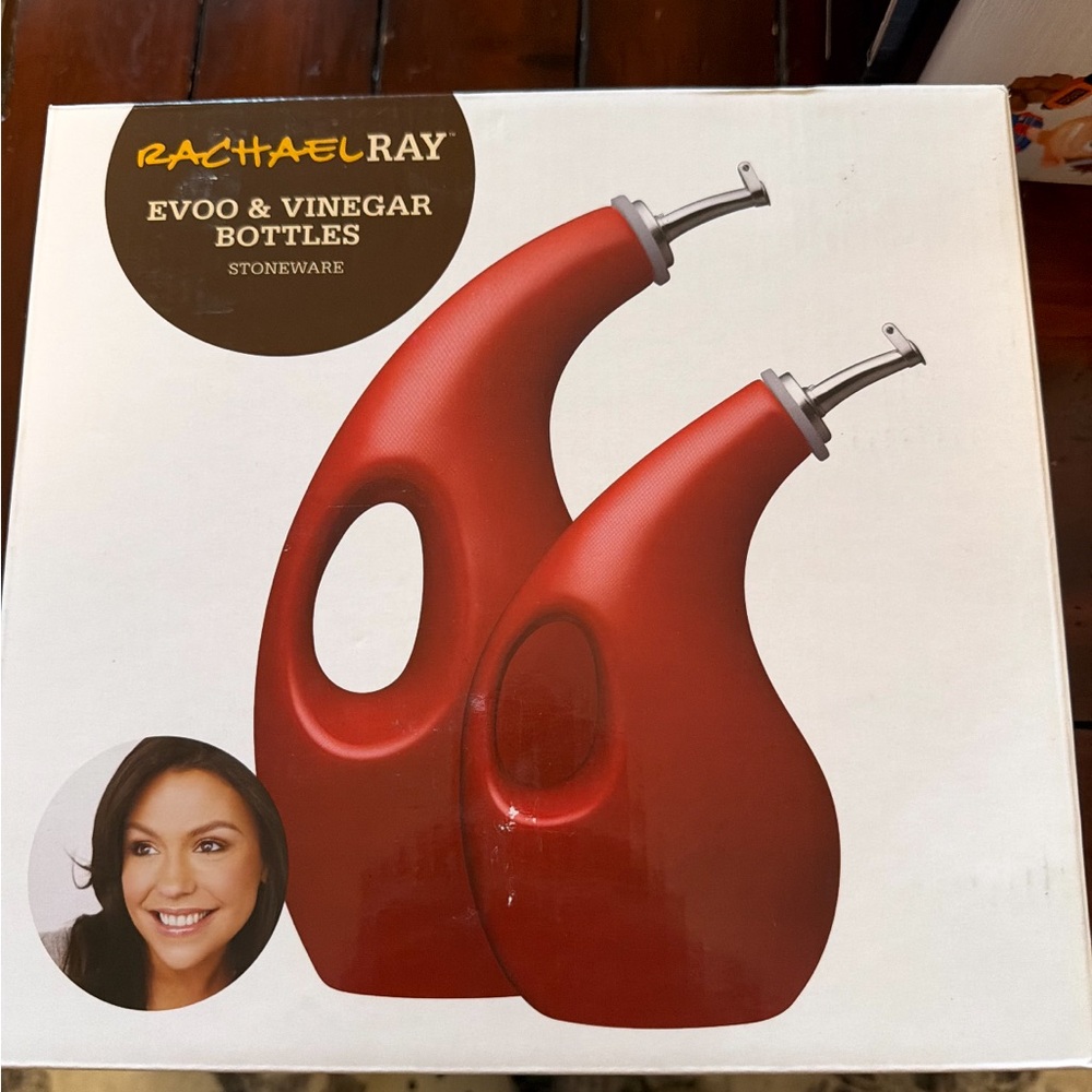 Rachael Ray Bold Red Stoneware Dispensers